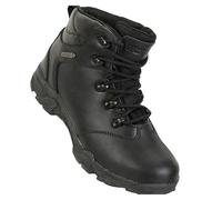Mountain Warehouse Childrens/Kids Canyon Waterproof Suede Walking Boots - Black - 4 UK - Black - 80% Suede/10% EVA/10% Mesh