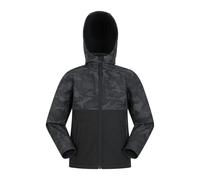 Mountain Warehouse Childrens/Kids Exodus Camouflage Soft Shell Jacket - Black Camo - 11-12 Years - Black Camo - 94% Polyester/6% Elastane