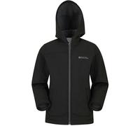 Mountain Warehouse Childrens/Kids Exodus Water Resistant Soft Shell Jacket - Black - Black - 5-6 Years - 95% Polyester/5% Elastane