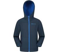 Mountain Warehouse Childrens/Kids Exodus Water Resistant Soft Shell Jacket - Navy - Navy - 3-4 Years - 95% Polyester/5% Elastane