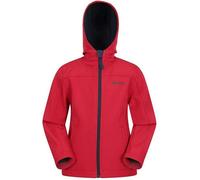 Mountain Warehouse Childrens/Kids Exodus Water Resistant Soft Shell Jacket - Red - Red - 3-4 Years - 95% Polyester/5% Elastane