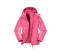 Mountain Warehouse Childrens/Kids Lightning 3 in 1 Waterproof Jacket (2-3 Years) (Light Pink)