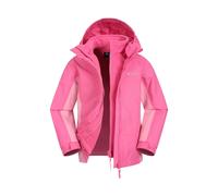 Mountain Warehouse Childrens/Kids Lightning 3 in 1 Waterproof Jacket - Light Pink - 13 Years - Light Pink - 100% Nylon