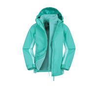 Mountain Warehouse Childrens/Kids Lightning 3 in 1 Waterproof Jacket - Light Teal - 5-6 Years - Light Teal - 100% Nylon