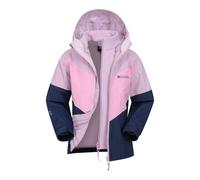 Mountain Warehouse Childrens/Kids Lightning II 3 in 1 Waterproof Jacket - Dark Blue/Pink - 3-4 Years - Dark Blue/Pink - 100% Nylon