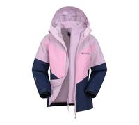 Mountain Warehouse Childrens/Kids Lightning II 3 in 1 Waterproof Jacket - Dark Blue/Pink - Dark Blue/Pink - 11-12 Years