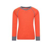 Mountain Warehouse Childrens/Kids Merino II Round Neck Base Layer Top - Orange - 3-4 Years - Orange - 70% Polyester/30% Cotton
