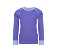 Mountain Warehouse Childrens/Kids Merino II Round Neck Base Layer Top - Purple - 5-6 Years - Purple - 70% Polyester/30% Cotton