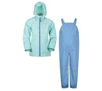 Mountain Warehouse Childrens/Kids Raindrop Waterproof Jacket And Trousers Set - Teal - 3-4 Years - Teal