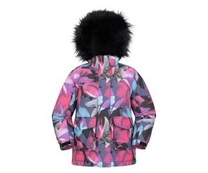 Mountain Warehouse Childrens/Kids Ranger Floral Waterproof Jacket - Teal - 3-4 Years - Teal - 100% Polyester