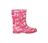 Mountain Warehouse Childrens Unisex Childrens/Kids Splash Unicorn And Rainbow Light Up Wellington Boots (Bright Pink) - Size UK 6 Infant