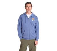 Mountain Warehouse Circle Mountain Mens Full-Zip Hoodie - Cotton-Polyester Blend Sweatshirt, Full-Zip, Side Pockets & Drawcord - Spring Summer, Holiday, Outdoors Light Blue L