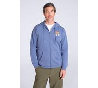 Mountain Warehouse 'Circle Mountain' Mens Full Zip Hoodie with Side Pockets Warm Cosy Pullover Light Blue Cotton - Size Medium