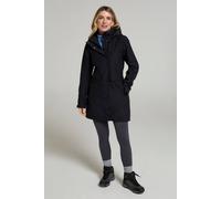 Mountain Warehouse 'cloud Burst' Waterproof Adjustable Hood Textured Long Rain Jacket In Black Black 10