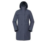 Mountain Warehouse Cloud Burst Womens Textured Jacket - Waterproof Rain Jacket, Adjustable Hood - Best for Outdoors, Gym, Travelling & Outdoors Navy Women's Size 14