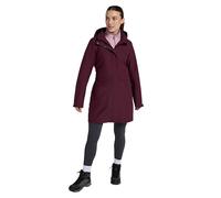 Mountain Warehouse Cloud Burst Womens Textured Jacket - Waterproof Rain Jacket, Adjustable Hood - Best for Outdoors, Gym, Travelling & Outdoors Burgundy Women's Size 20