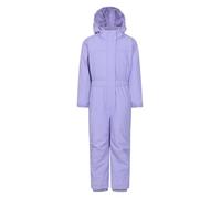Mountain Warehouse Cloud Kids Snowsuit - Waterproof, Adjustable, One Piece Jumpsuit, Taped Seams, Fleece Lining, Girls & Boys - For Rain, Ski, Winter Light Purple Kids Size 3-4 Years