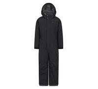 Mountain Warehouse Cloud Kids Snowsuit - Waterproof, Adjustable, One Piece Jumpsuit, Taped Seams, Fleece Lining, Girls & Boys - For Rain, Ski, Winter Black Kids Size 7-8 Years