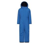 Mountain Warehouse Cloud Kids Snowsuit - Waterproof, Adjustable, One Piece Jumpsuit, Taped Seams, Fleece Lining, Girls & Boys - For Rain, Ski, Winter Cobalt Kids Size 2-3 Years