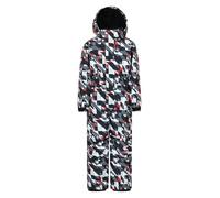 Mountain Warehouse Cloud Kids Snowsuit - Waterproof, Adjustable, One Piece Jumpsuit with Taped Seams & Fleece Lining, Girls & Boys - Winter, Ski & Rain Grey (Printed) Kids Size 5-6 Years