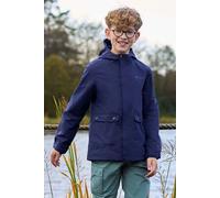 Mountain Warehouse Coast Kids Jersey Lined Waterproof Jacket - Comfortable & Practical Coat with Front Pockets, Boys & Girls - Spring Wet Weather, Walking & Outdoors Navy Kids Size 9-10 Years