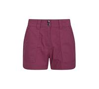 Mountain Warehouse Coast Stretch Womens Shorts - Lightweight 4 Way Stretch Short Pants, Easy Care Ladies Trousers - for Travelling & Outdoors Burgundy Women's Size 20