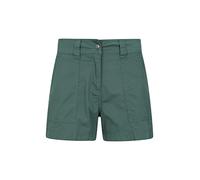 Mountain Warehouse Coast Womens Shorty Shorts - Lightweight Ladies Pants, Breathable, Pockets, Stretchable Trousers - for Spring Summer, Travelling & Oudoors Green (Short) Women's Size 10