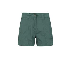Mountain Warehouse Coast Womens Shorty Shorts - Lightweight Ladies Pants, Breathable, Pockets, Stretchable Trousers - for Spring Summer, Travelling & Oudoors Green (Short) Women's Size 14