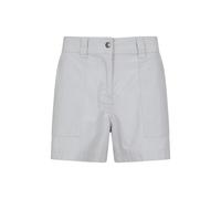 Mountain Warehouse 'Coast' Womens Shorty Shorts with Multiple Pockets Breathable Summer Bottoms Light Grey Cotton - Size 10 UK