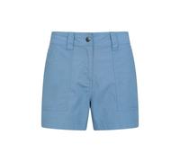 Mountain Warehouse 'Coast' Womens Shorty Shorts with Multiple Pockets Breathable Summer Bottoms Pale Blue Cotton - Size 4 UK