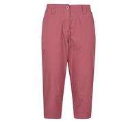 Mountain Warehouse 'Coastal' Womens Capri Pants Stretchy Breathable Short Trousers Pink Cotton - Size 24 UK