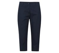Mountain Warehouse Coastal Womens Stretch Capris - Breathable, Lightweight Bottoms with Fast Drying Fabric & Lots of Pockets - Best for Spring Summer, & Outdoors Navy (Capri) Women's Size 4