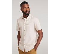 Mountain Warehouse Coconut Slub Texture Short-Sleeved Shirt - Lightweight Cotton Tee with Pocket, Casual Wear - Spring Summer, Holidays & Travelling Beige (Slub Texture) XS