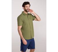 Mountain Warehouse Mens Shirt Coconut Slub Texture Short Sleeved Cotton Tee Top