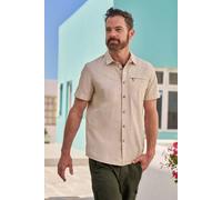 Mountain Warehouse Coconut Slub Texture Mens Short-Sleeved Shirt - Yellow - Yellow - Size: XS