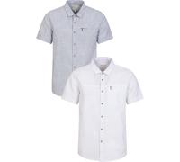 Mountain Warehouse Coconut Slub Texture Short-Sleeved Shirt - Lightweight Cotton Tee with Pocket, Casual Wear - Spring Summer, Holidays & Travelling White S