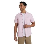 Mountain Warehouse Coconut Slub Texture Short-Sleeved Shirt - Lightweight Cotton Tee with Pocket, Casual Wear - Spring Summer, Holidays & Travelling Light Pink (Slub Texture) XL