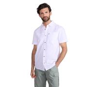 Mountain Warehouse Coconut Slub Texture Short-Sleeved Shirt - Lightweight Cotton Tee with Pocket, Casual Wear - Spring Summer, Holidays & Travelling White (Slub Texture) XL