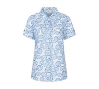 Mountain Warehouse Coconut Womens Shirt, 100% Cotton Ladies Top, Short Sleeves Blouse, Breathable, Lightweight, Easy Care - Spring Summer, Walking, Camping White (Printed) Women's Size 8