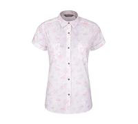 Mountain Warehouse Coconut Womens Shirt, 100% Cotton Ladies Top, Short Sleeves Blouse, Breathable, Lightweight, Easy Care -for Work, Travelling, Walking & Camping White Women's Size 18