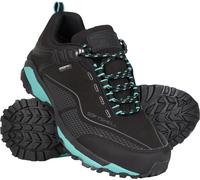 Mountain Warehouse Collie Waterproof Womens Shoes - Lightweight Ladies Shoes, Breathable Walking Shoes - for Spring Summer, Walking, Hiking & Outdoors Black Adult Shoe Size 4