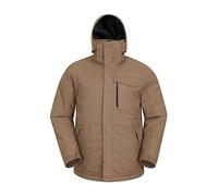Mountain Warehouse Comet II Mens Padded Waterproof Ski Jacket, Breathable, Taped Seams, Multiple Pockets, Detachable Snow skirt - Best for Winter Skiing, Sports, Walking Tan M