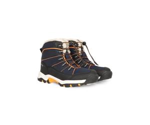 Mountain Warehouse Comet Kids Waterproof Snowboots -Warm Faux Fur Shoes, High Traction Outsole - Ideal for Cold Weather, Walking Navy Kids Shoe Size 11