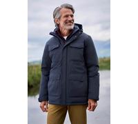 Mountain Warehouse Concord Extreme Mens Down Long Jacket - Waterproof Puffer Coat with Taped Seams, Detachable Hoodie & 4 Pockets - Cold Winter Weather Blue M