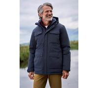 Mountain Warehouse Concord Extreme Mens Down Long Jacket - Waterproof Puffer Coat with Taped Seams, Detachable Hoodie & 4 Pockets - Cold Winter Weather Blue S
