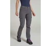 Mountain Warehouse Conniston Womens Cargo Trousers - Ladies Stretchy Quick Dry & UV Protect Pants - Spring Summer Walking, Hiking, Outdoors & Trekking Grey Women's Size 14