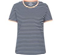 Mountain Warehouse Contrast Rib Striped Womens T-Shirt - Navy - Navy - Size: 16