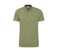 Mountain Warehouse Cordyline Textured Mens Polo - Comfortable Tee Shirt in 100% Cotton with UPF 50+ - for Spring Summer, Outdoors, Travel & Holiday Khaki S