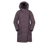 Mountain Warehouse Cosy Wrap Womens Down Padded Jacket - Water Resistant Ladies Puffer Coat, Down Fill Power 600 - Winter Travelling & Daily Use Dark Burgundy Women's Size 10