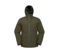 Mountain Warehouse 'Covert' Mens Rain Jacket with Adjustable Hood Waterproof Coat Khaki - Size X-Small